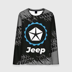 Лонгслив мужской Jeep в стиле Top Gear со следами шин на фоне, цвет: 3D-принт