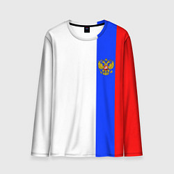 Лонгслив мужской Цвета России - герб, цвет: 3D-принт
