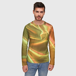 Лонгслив мужской Золотой шёлк и отливы, цвет: 3D-принт — фото 2