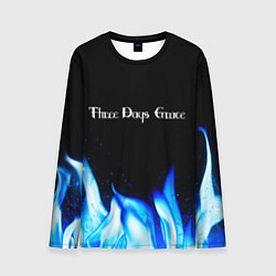 Лонгслив мужской Three Days Grace blue fire, цвет: 3D-принт