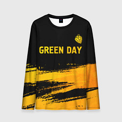 Лонгслив мужской Green Day - gold gradient: символ сверху, цвет: 3D-принт