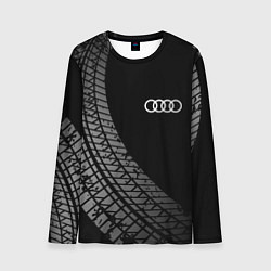 Лонгслив мужской Audi tire tracks, цвет: 3D-принт
