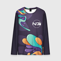 Мужской лонгслив Mass Effect graffity splash