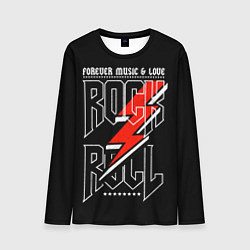 Лонгслив мужской Rock and Roll Forever, цвет: 3D-принт