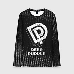 Мужской лонгслив Deep Purple с потертостями на темном фоне