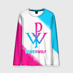 Лонгслив мужской Powerwolf neon gradient style, цвет: 3D-принт