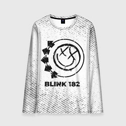 Лонгслив мужской Blink 182 с потертостями на светлом фоне, цвет: 3D-принт