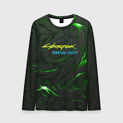 Мужской лонгслив Cyberpunk 2077 phantom liberty green