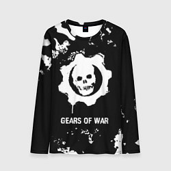 Лонгслив мужской Gears of War glitch на темном фоне, цвет: 3D-принт