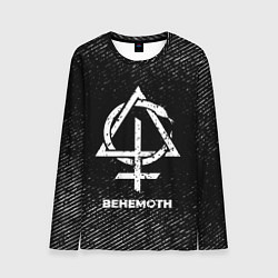 Мужской лонгслив Behemoth с потертостями на темном фоне