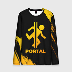 Мужской лонгслив Portal - gold gradient