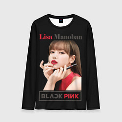 Лонгслив мужской Blackpink Lisa paints lips, цвет: 3D-принт