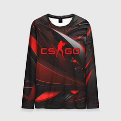 Лонгслив мужской CS GO red and black, цвет: 3D-принт