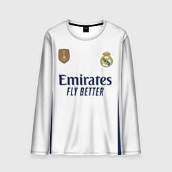 Лонгслив мужской Лука Модрич Реал Мадрид форма 2324 домашняя, цвет: 3D-принт