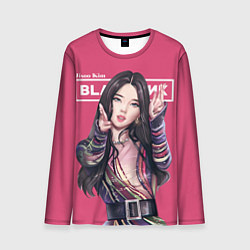 Лонгслив мужской Blackpink Jisoo art, цвет: 3D-принт