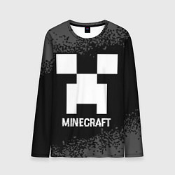Лонгслив мужской Minecraft glitch на темном фоне, цвет: 3D-принт