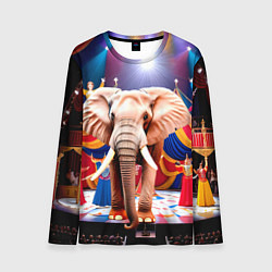 Лонгслив мужской Слон с цирке, цвет: 3D-принт