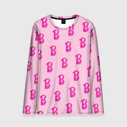 Лонгслив мужской Барби паттерн буква B, цвет: 3D-принт