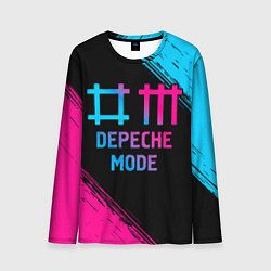 Лонгслив мужской Depeche Mode - neon gradient, цвет: 3D-принт