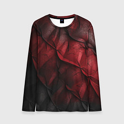 Мужской лонгслив Black red texture