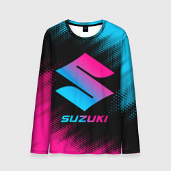 Мужской лонгслив Suzuki - neon gradient