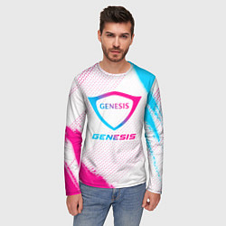 Лонгслив мужской Genesis neon gradient style, цвет: 3D-принт — фото 2