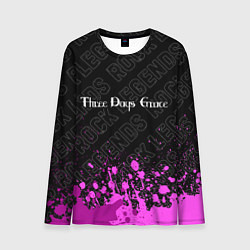 Лонгслив мужской Three Days Grace rock legends: символ сверху, цвет: 3D-принт