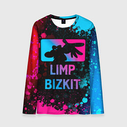 Лонгслив мужской Limp Bizkit - neon gradient, цвет: 3D-принт