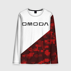 Лонгслив мужской Omoda red white, цвет: 3D-принт