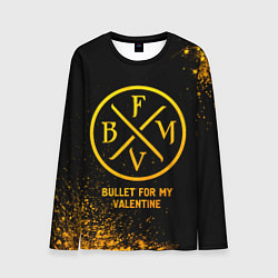 Мужской лонгслив Bullet For My Valentine - gold gradient