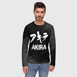 Лонгслив мужской Akira glitch на темном фоне, цвет: 3D-принт — фото 2