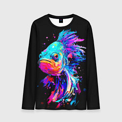 Лонгслив мужской Бета рыба, цвет: 3D-принт