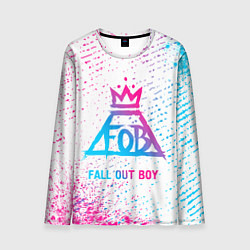 Мужской лонгслив Fall Out Boy neon gradient style