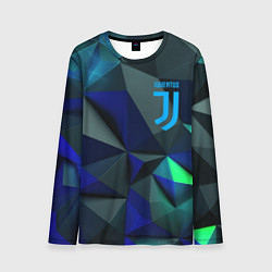 Лонгслив мужской Juventus blue abstract logo, цвет: 3D-принт
