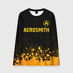 Мужской лонгслив Aerosmith - gold gradient: символ сверху