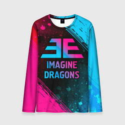 Мужской лонгслив Imagine Dragons - neon gradient