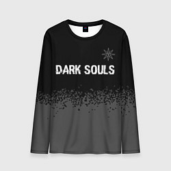 Лонгслив мужской Dark Souls glitch на темном фоне: символ сверху, цвет: 3D-принт