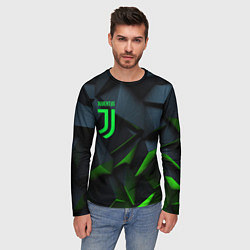 Лонгслив мужской Juventus black green logo, цвет: 3D-принт — фото 2