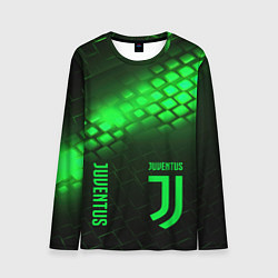 Лонгслив мужской Juventus green logo neon, цвет: 3D-принт