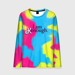 Лонгслив мужской I Am Kenough Tie-Dye, цвет: 3D-принт