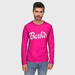 Лонгслив мужской Барби розовая, цвет: 3D-принт — фото 2