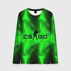 Мужской лонгслив CSGO green logo