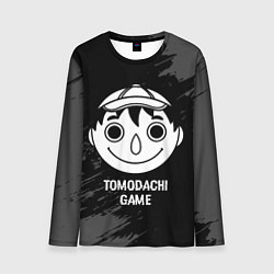 Лонгслив мужской Tomodachi Game glitch на темном фоне, цвет: 3D-принт