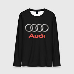 Лонгслив мужской Audi sport на чёрном, цвет: 3D-принт