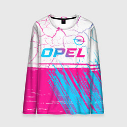 Мужской лонгслив Opel neon gradient style: символ сверху