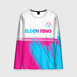 Лонгслив мужской Elden Ring neon gradient style: символ сверху, цвет: 3D-принт