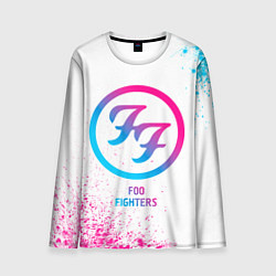 Мужской лонгслив Foo Fighters neon gradient style