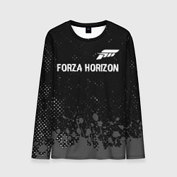 Мужской лонгслив Forza Horizon glitch на темном фоне: символ сверху