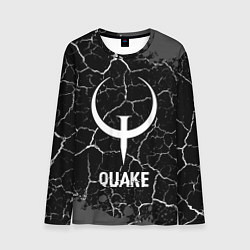 Лонгслив мужской Quake glitch на темном фоне, цвет: 3D-принт