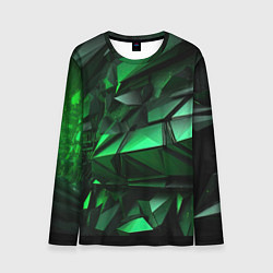 Лонгслив мужской Green abstract, цвет: 3D-принт